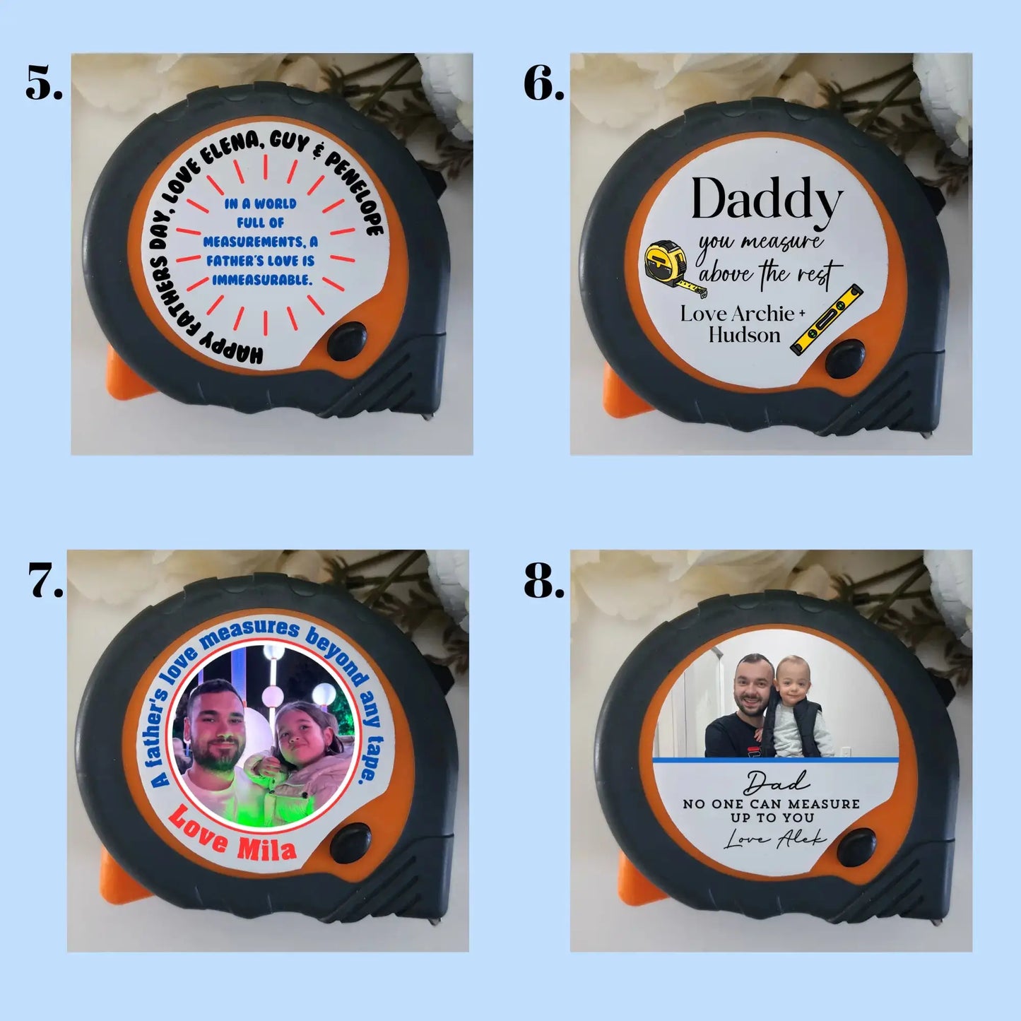 Personalised 8m Tape Measure – Custom Gift for Dad Evermore Gifts & Favours