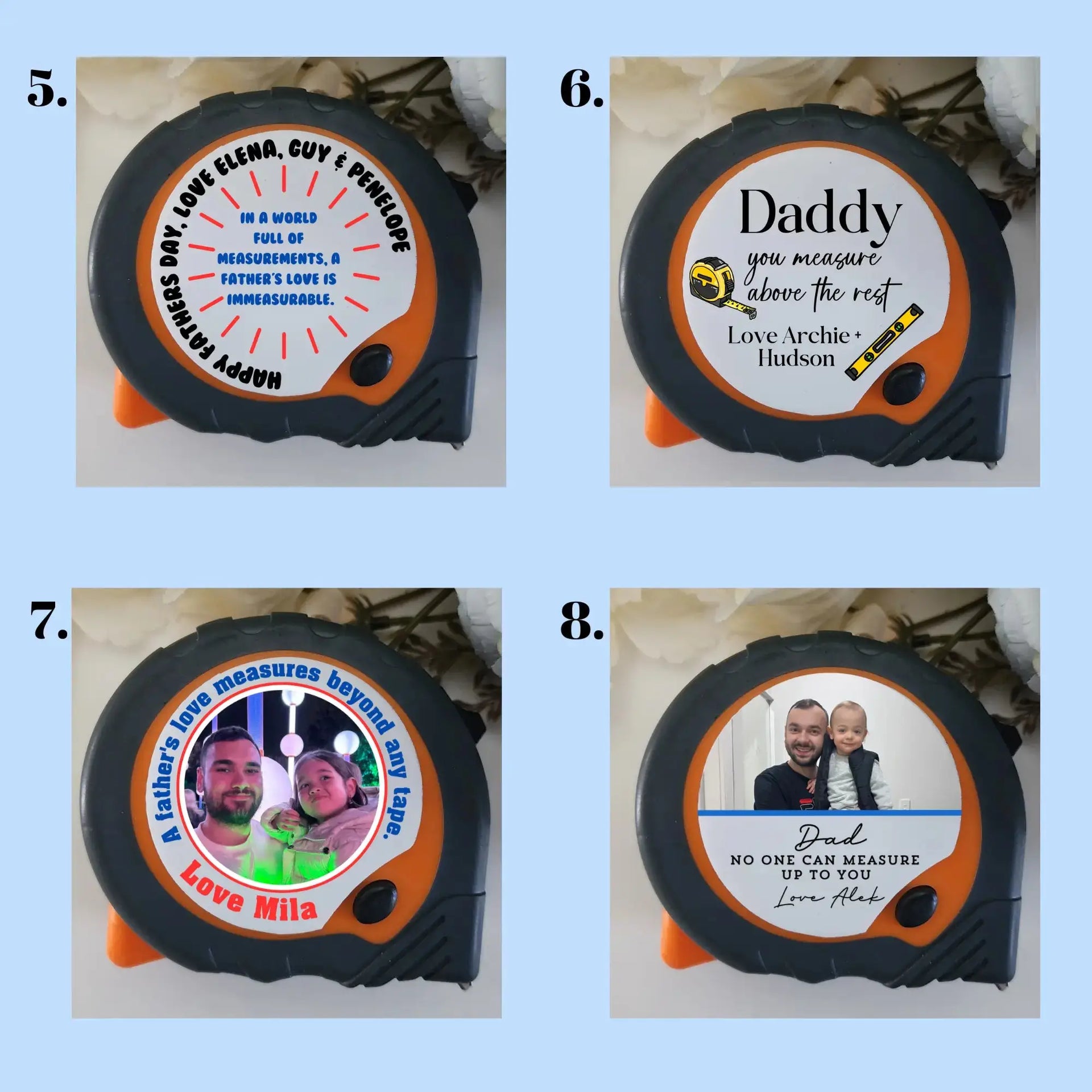 Personalised 8m Tape Measure – Custom Gift for Dad Evermore Gifts & Favours