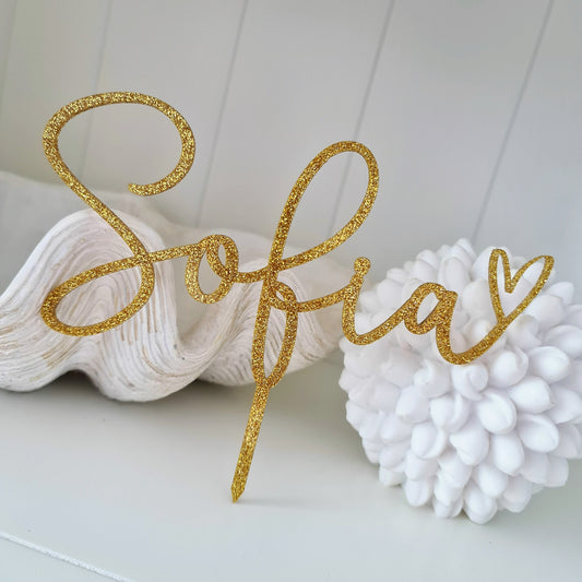 Custom Mirror Acrylic Cake Topper – Birthday Party Centrepiece