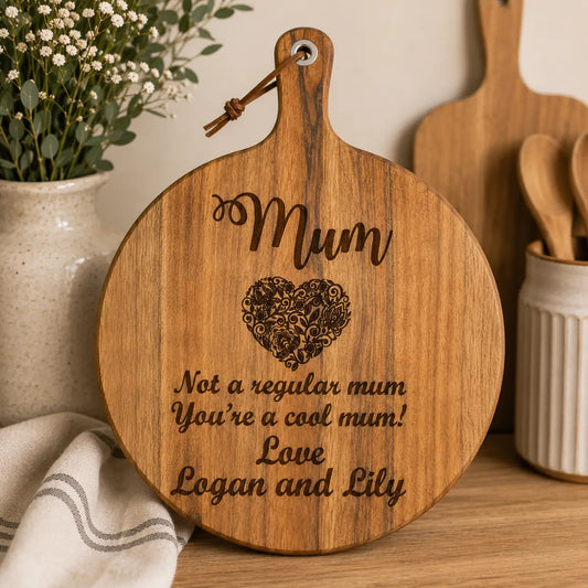 Custom Recipe Serving Board – Laser Engraved Family Keepsake