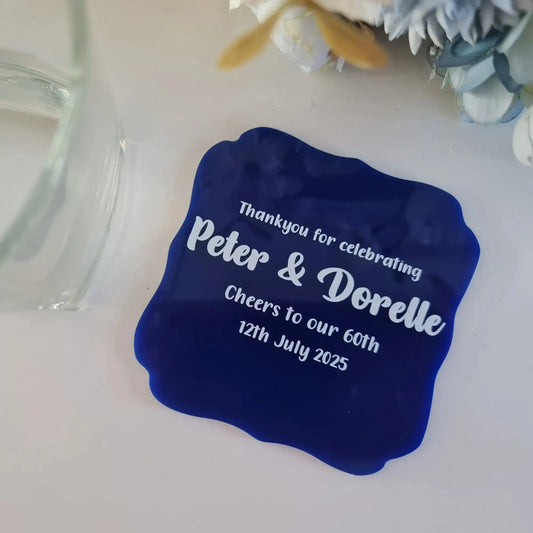 Personalised Acrylic Coaster Custom Design | Printed Drink Coasters Evermore Gifts & Favours