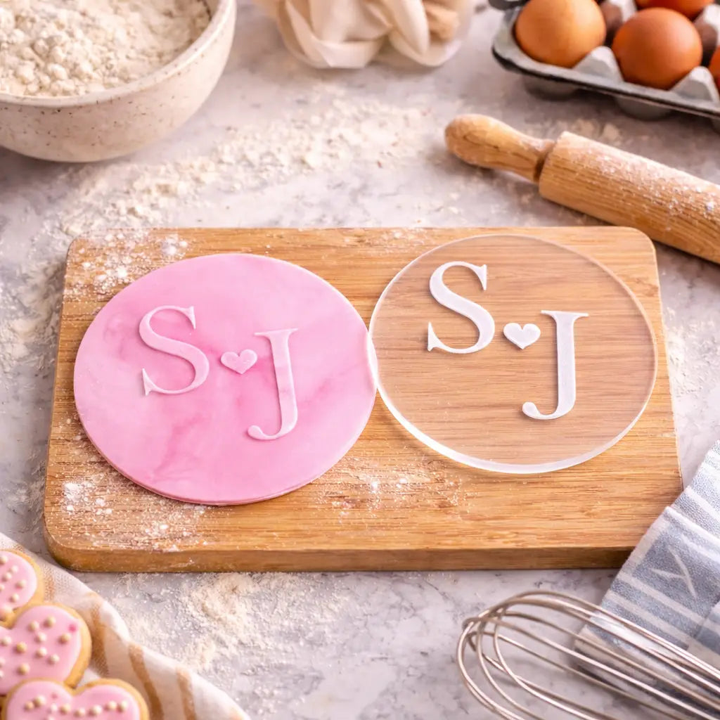 Just Married Fondant Debosser 80mm | Wedding Cookie Stamp Custom Australia Evermore Gifts & Favours