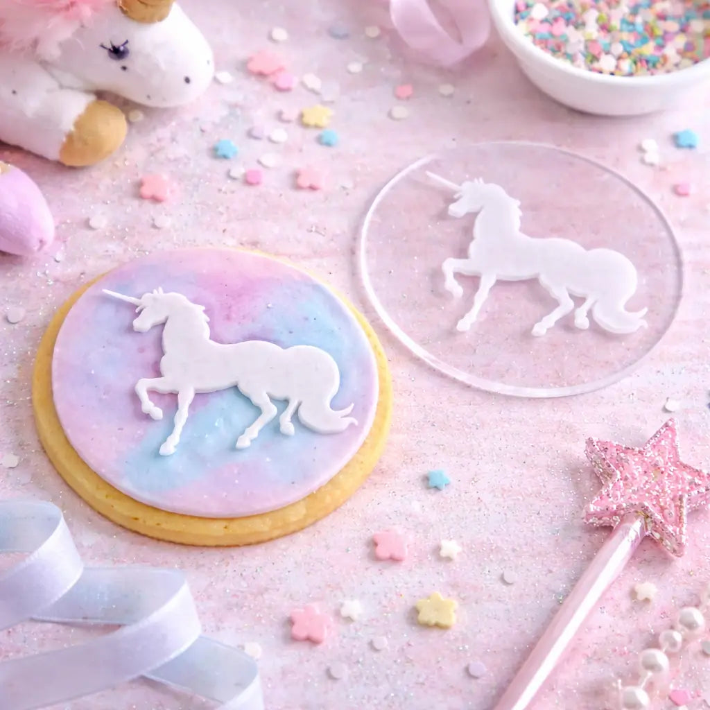 Unicorn Fondant Debosser – Custom Cookie Stamp for Boho Birthday Parties, Kids’ Events, and Adventure Themes Evermore Gifts & Favours