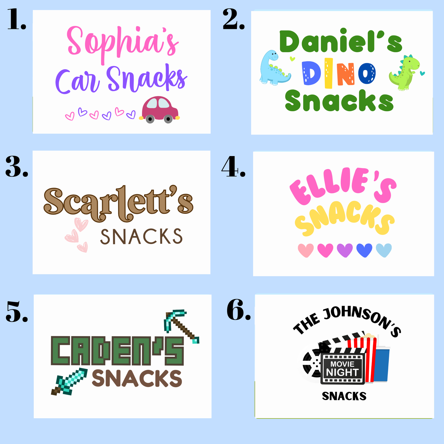 Snack Box with Name – Perfect Gift for Birthdays, Teachers & More