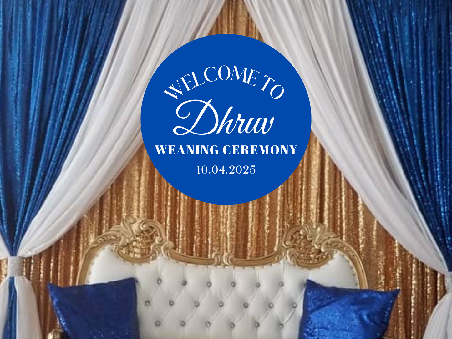 Weaning Ceremony Welcome Sign – Personalised Acrylic or Timber Sign