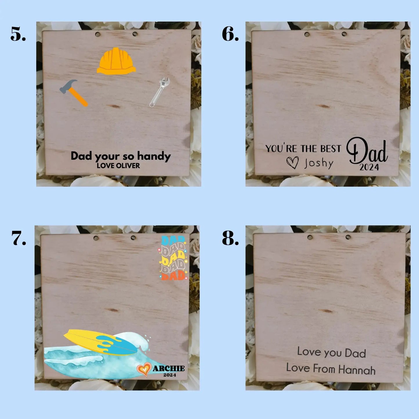 DIY Father’s Day Plaque Personalised | Kids Craft Gift Circle Design Evermore Gifts & Favours