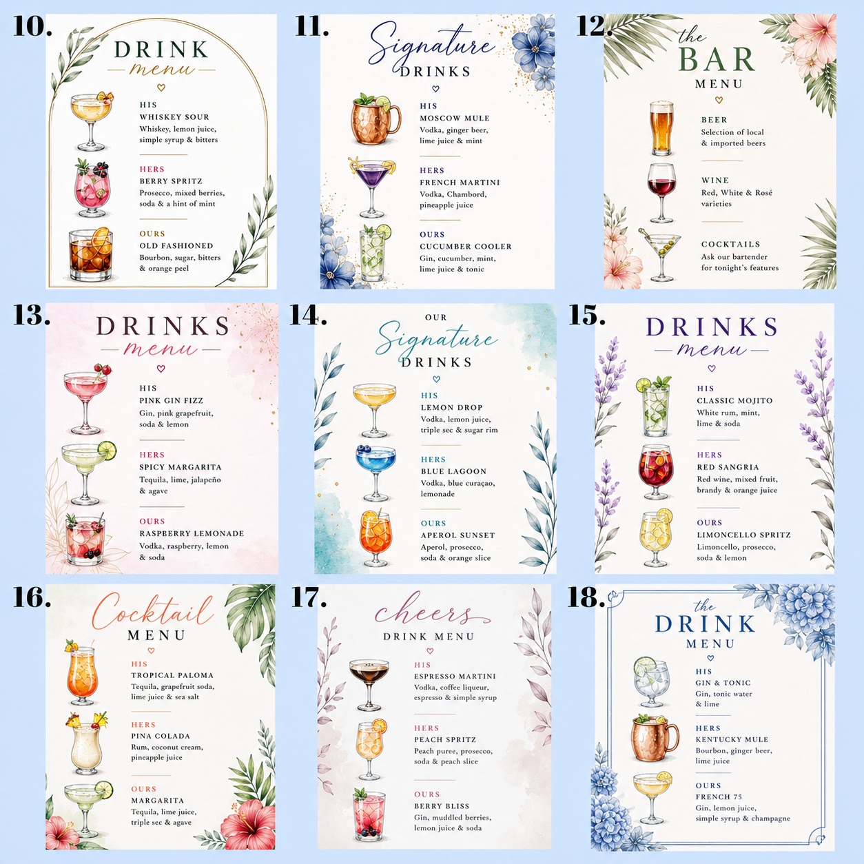 UV Printed Wedding Bar Sign – Custom Acrylic Signage for Drink Stations