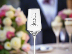 230ml Laser Etched White Wine Glass
