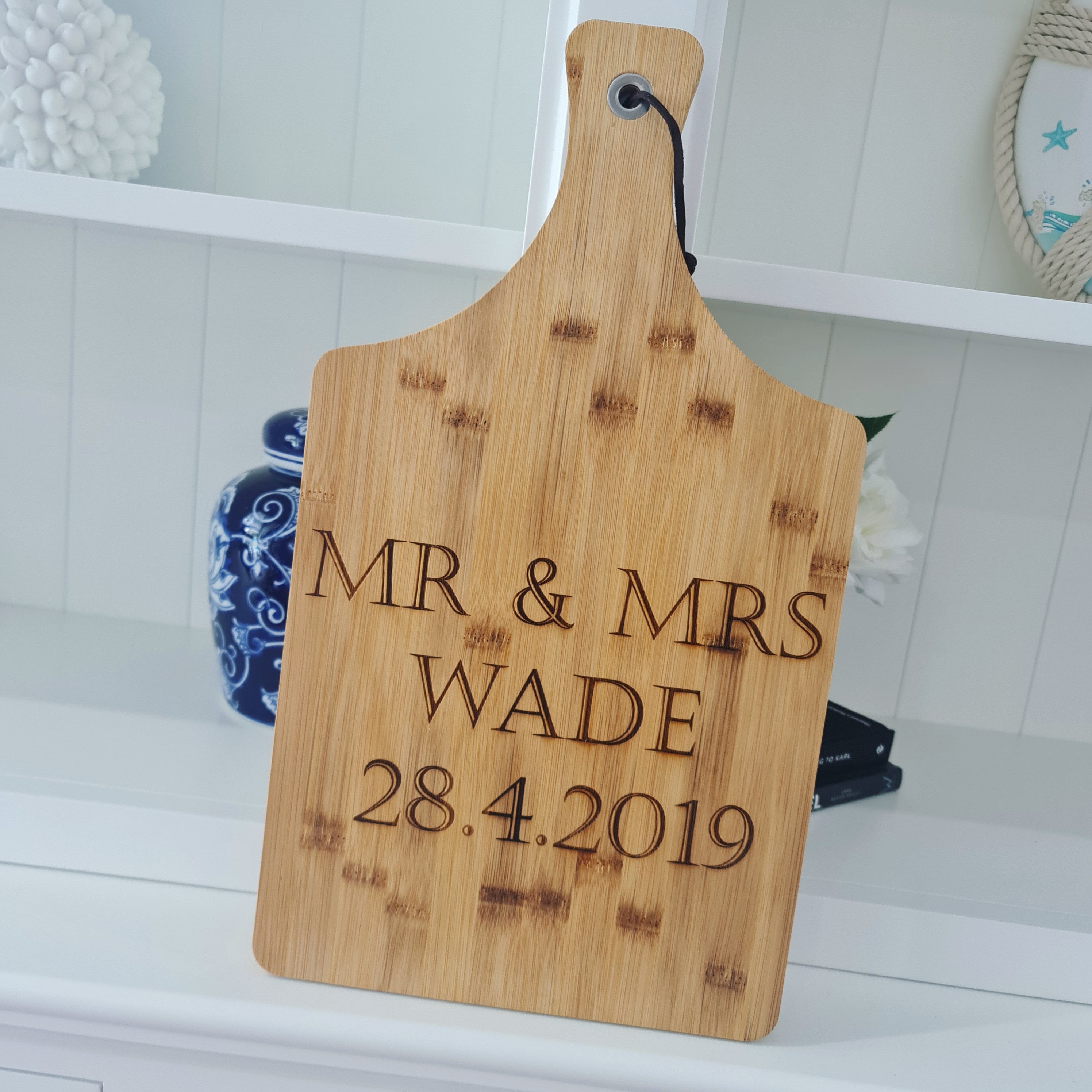 Wedding Gift Serving Board – Personalised with Names & Date