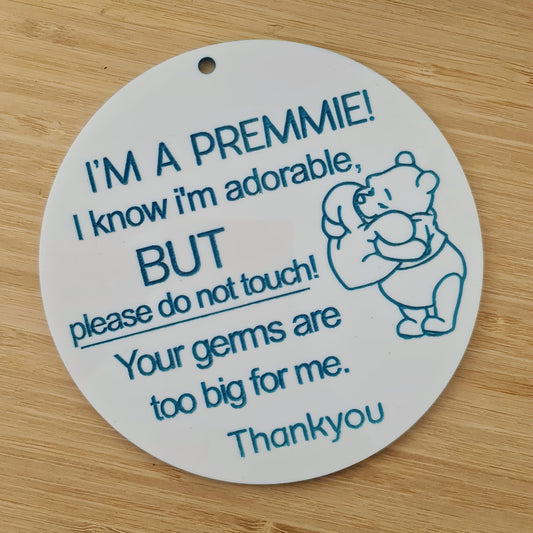 Custom Don’t Touch Baby Sign – Safety Plaque for Pram or Car Seat