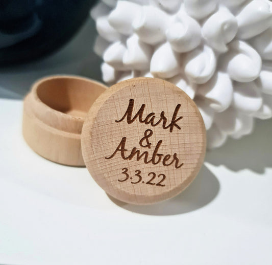 Personalised Ring Box – Custom UV Printed Design for Engagement or Wedding