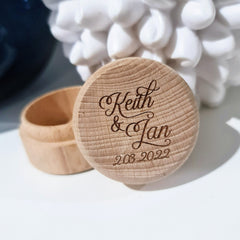 Wedding Ring Holder – UV Printed Box for Bride and Groom