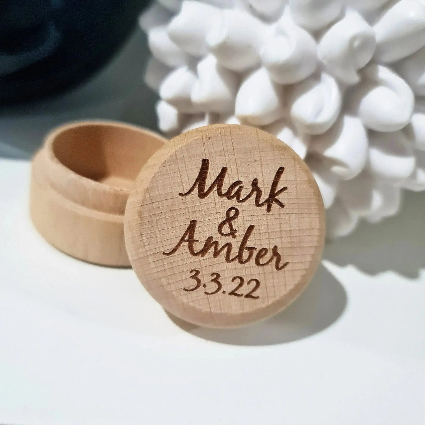 Personalised Ring Box – Custom UV Printed Design for Engagement or Wedding Evermore Gifts & Favours