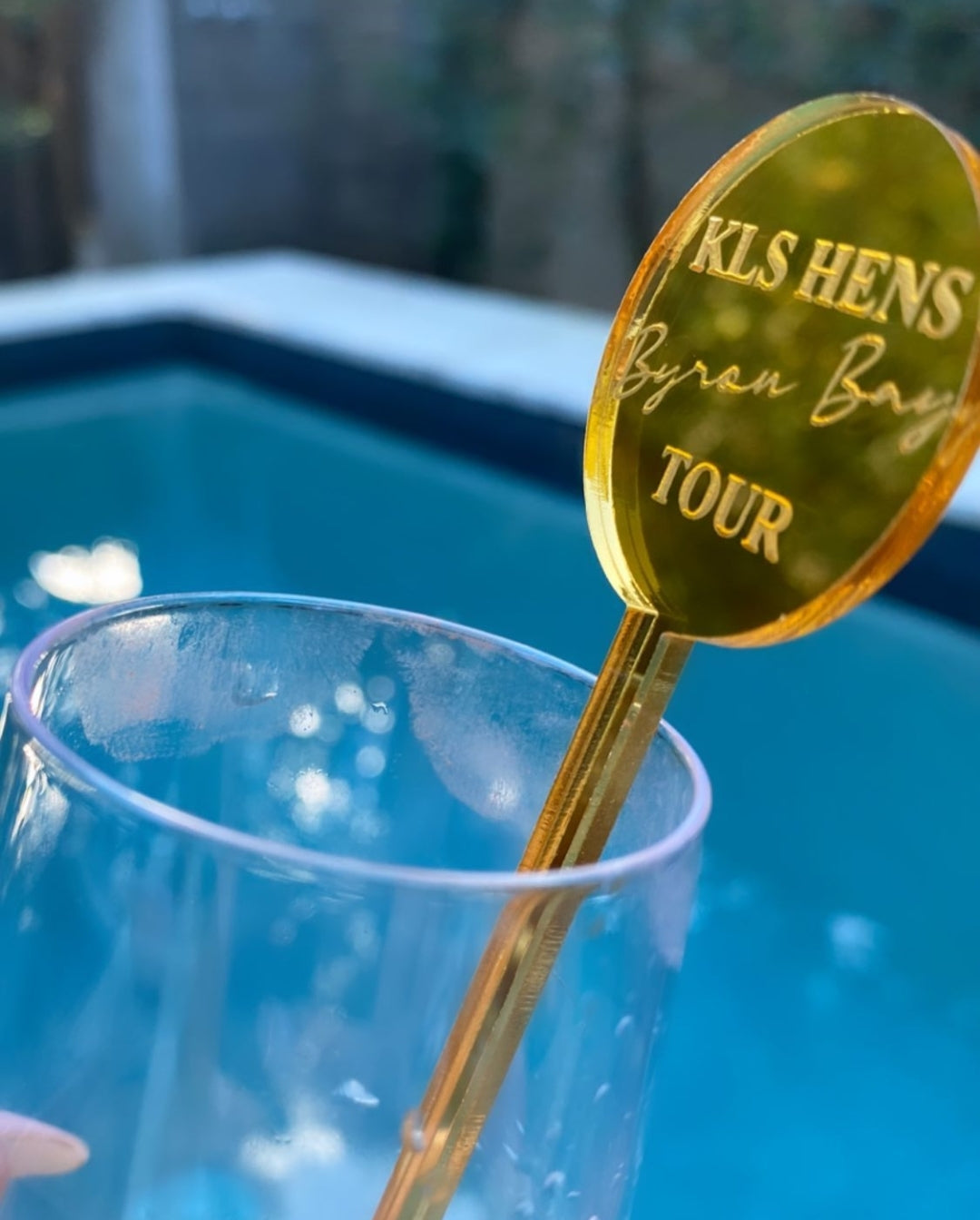 Wedding Drink Stirrers – Custom Names or Phrases in Mirror Acrylic