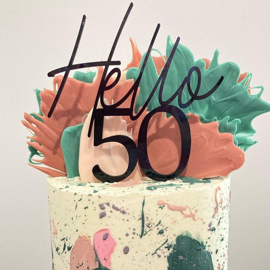 Happy Birthday Cake Topper – Custom Acrylic or Timber Design