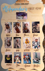 Personalised Acrylic First 12 Months Photo Sign