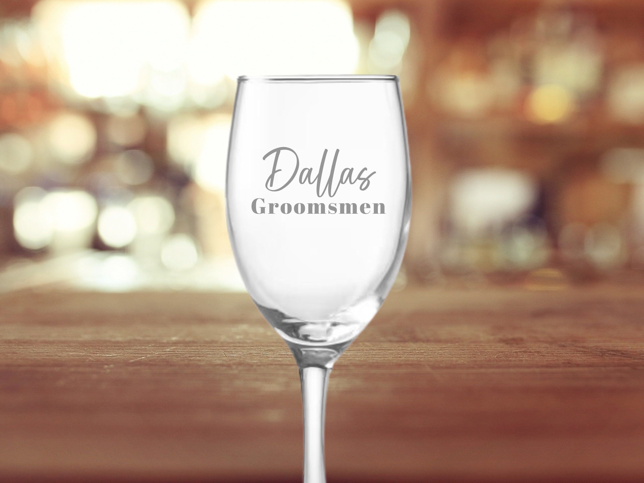 Custom Etched White Wine Glass – 250ml Personalised Gift