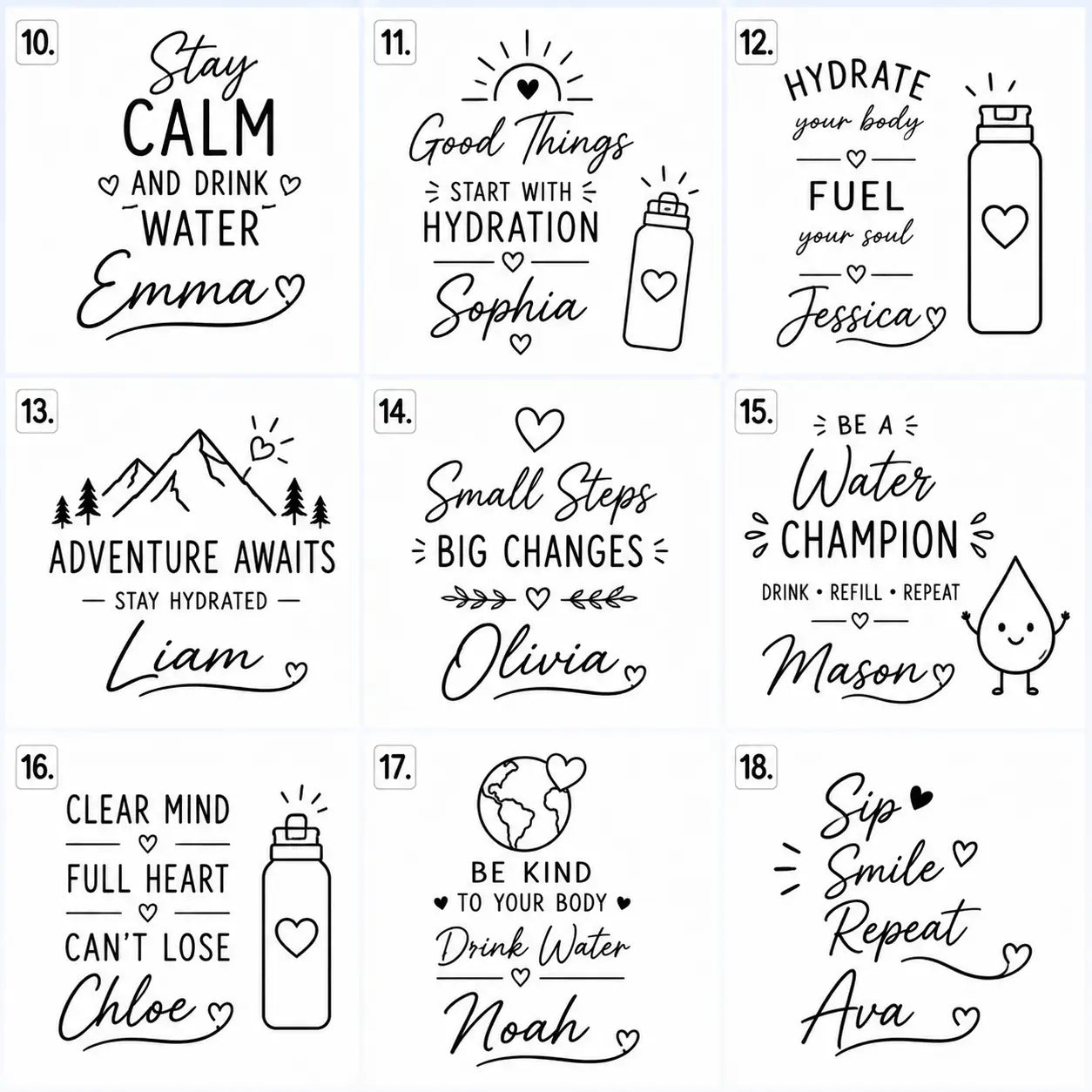 Custom Insulated Drink Bottle | Personalised 500ml Water Bottle