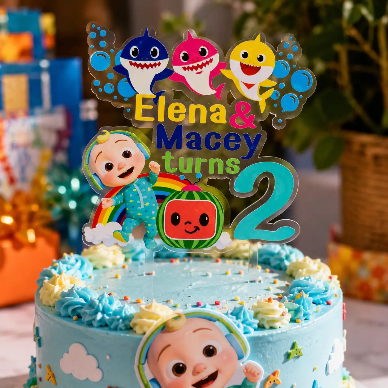 Custom Graphic Cake Topper – Any Design UV Printed on Acrylic