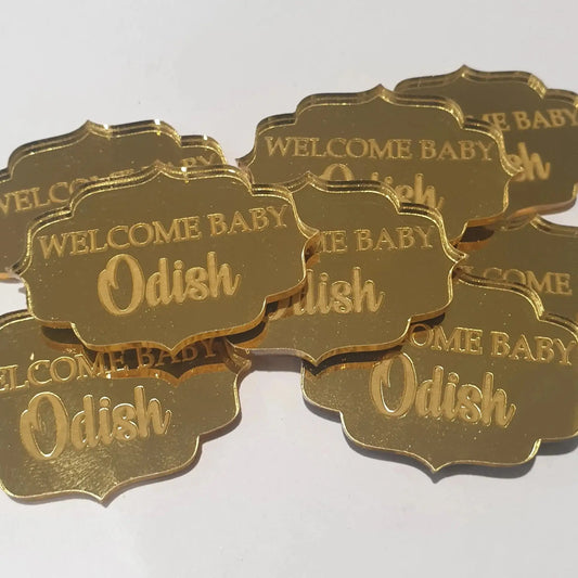 Baby Event Favour Tags – Laser Cut or Printed Tags for Christening or Baby Shower Evermore Gifts & Favours