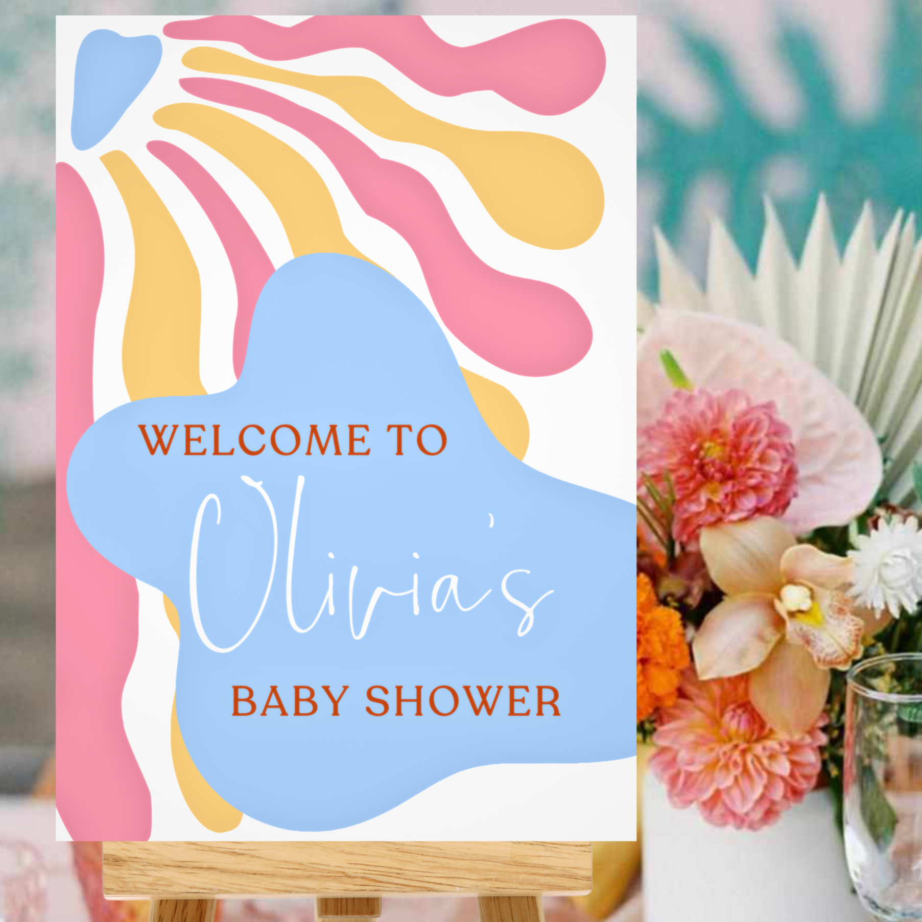 Custom Baby Shower Sign Board – UV Printed Acrylic with Your Design