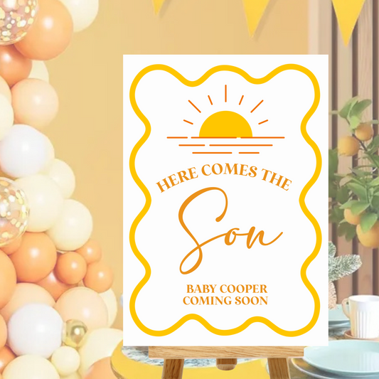 Custom Baby Shower Sign – UV Printed Acrylic Signage for Any Theme