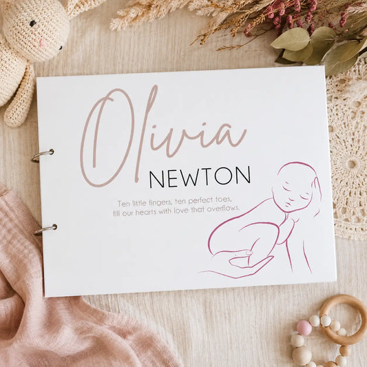 Newborn Baby Memory Book – Personalised Gift for Parents