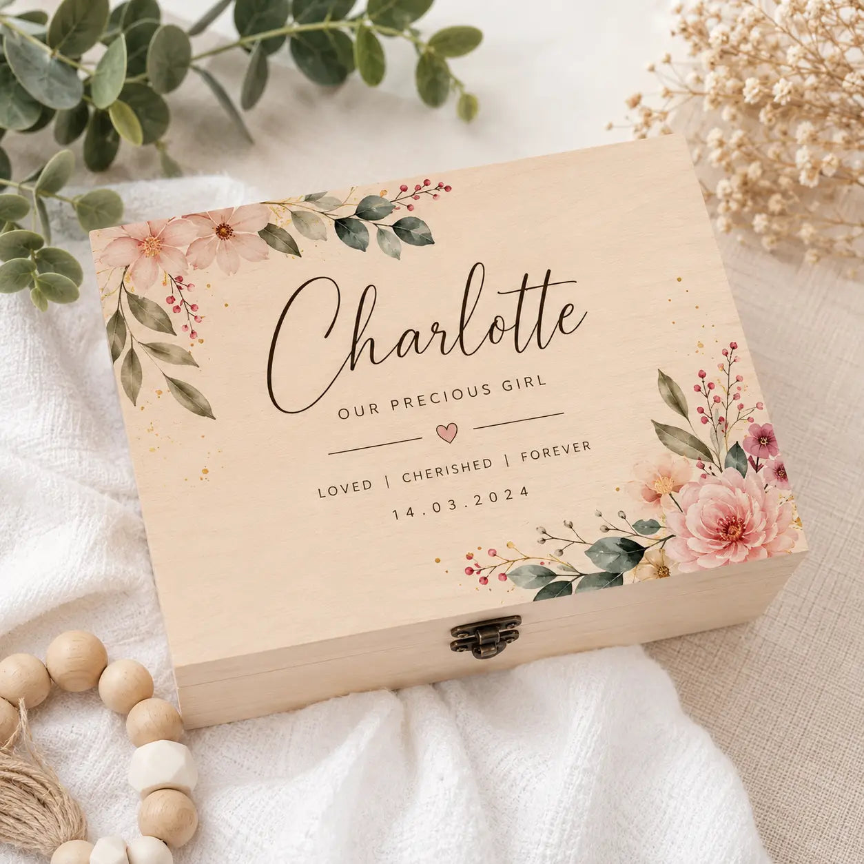 Personalised Keepsake Box | Custom Wooden Memory Box