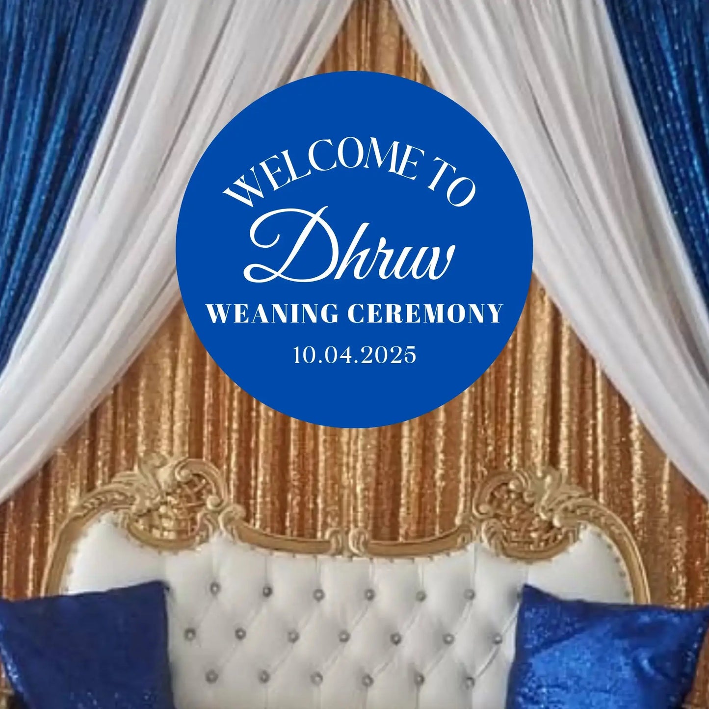 Weaning Ceremony Welcome Sign – Personalised Acrylic or Timber Sign Evermore Gifts & Favours