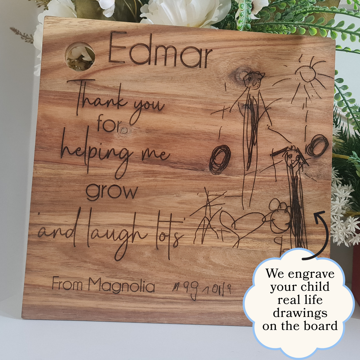 Personalised Teacher Serving Board – Custom Engraved Gift