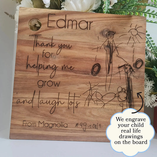 Personalised Teacher Serving Board – Custom Engraved Gift Evermore Gifts & Favours