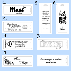 Personalised Mother’s Day Bookmark – Custom Printed Gift for Mum