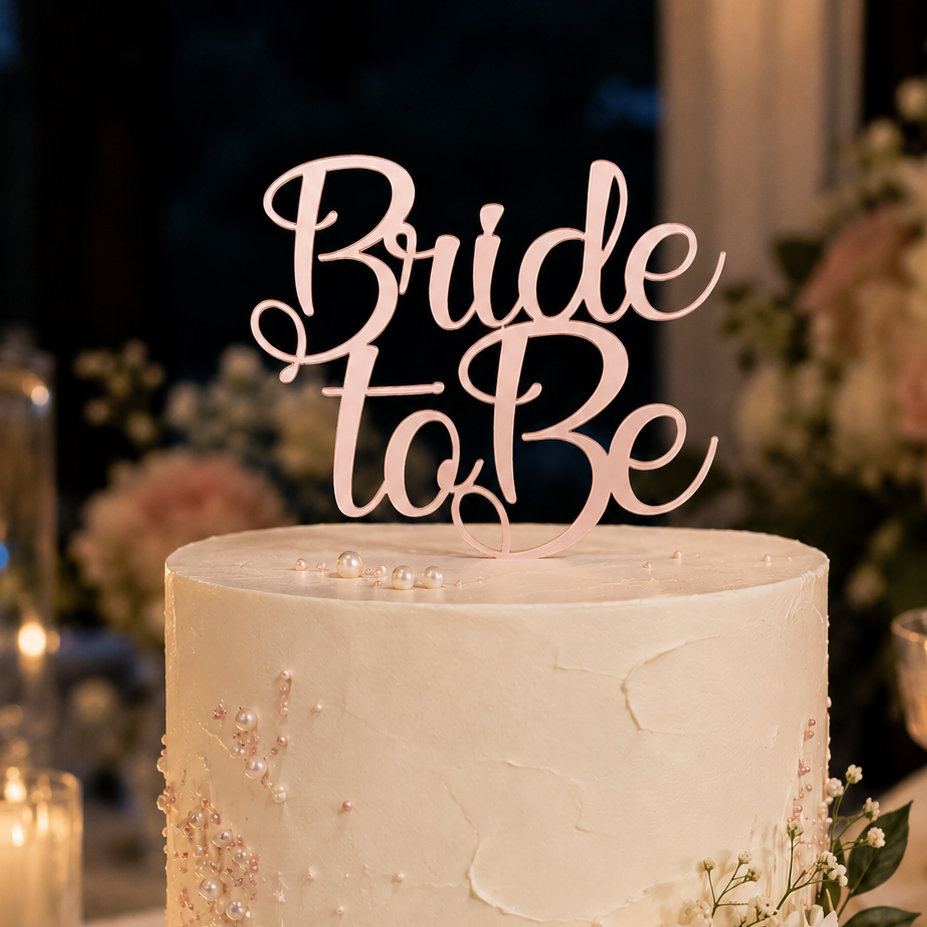 Bride to Be Cake Topper | Acrylic Bridal Shower Cake Decor