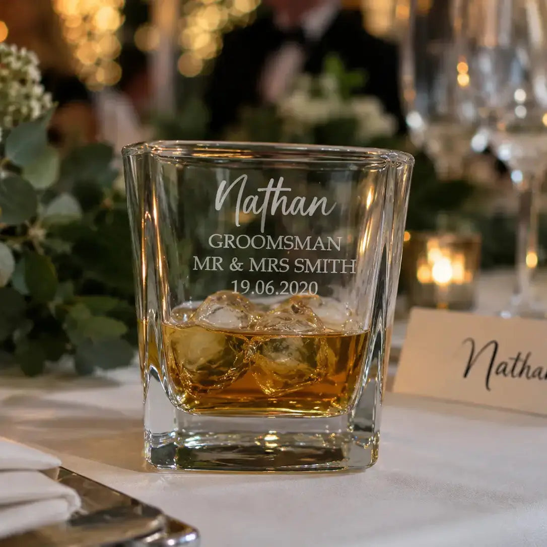 Personalised Scotch Glass – Custom Etched Whiskey Glass Evermore Gifts & Favours