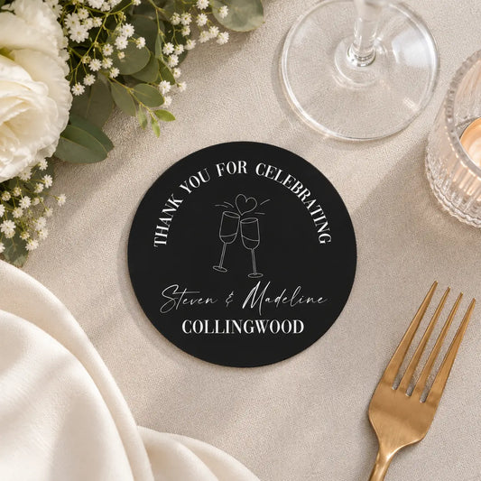 Elegant Wedding Coasters – Mr & Mrs Custom Acrylic Gift Evermore Gifts & Favours