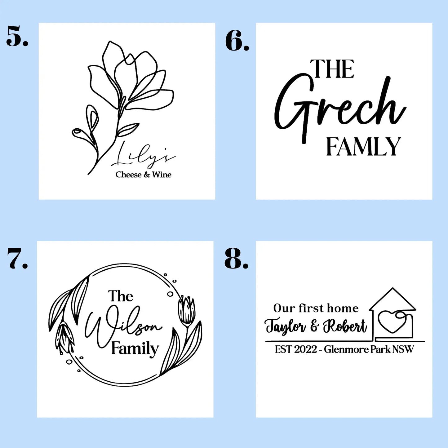 Personalised Timber Board – Great for Weddings or Housewarmings Evermore Gifts & Favours