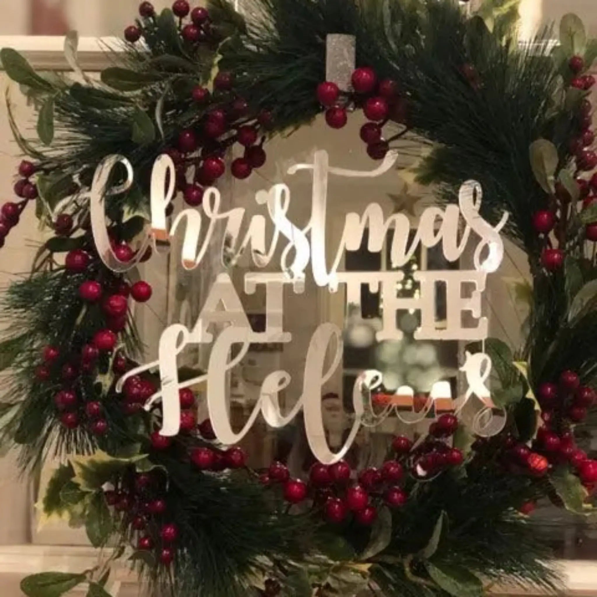 Personalised Christmas Wreath Sign – Custom Plaque Attachment Evermore Gifts & Favours