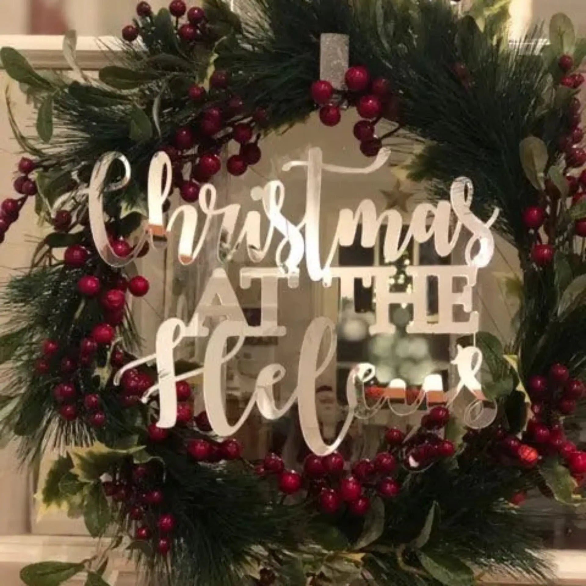 Personalised Christmas Wreath Sign – Custom Plaque Attachment Evermore Gifts & Favours