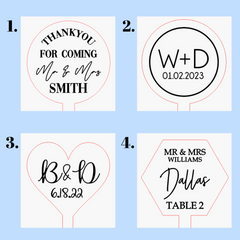 Engagement Party Drink Stirrers – Personalised Acrylic Stir Sticks