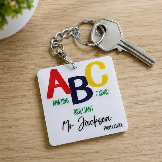 Teacher Appreciation Key Ring – Personalised Gift Idea Evermore Gifts & Favours