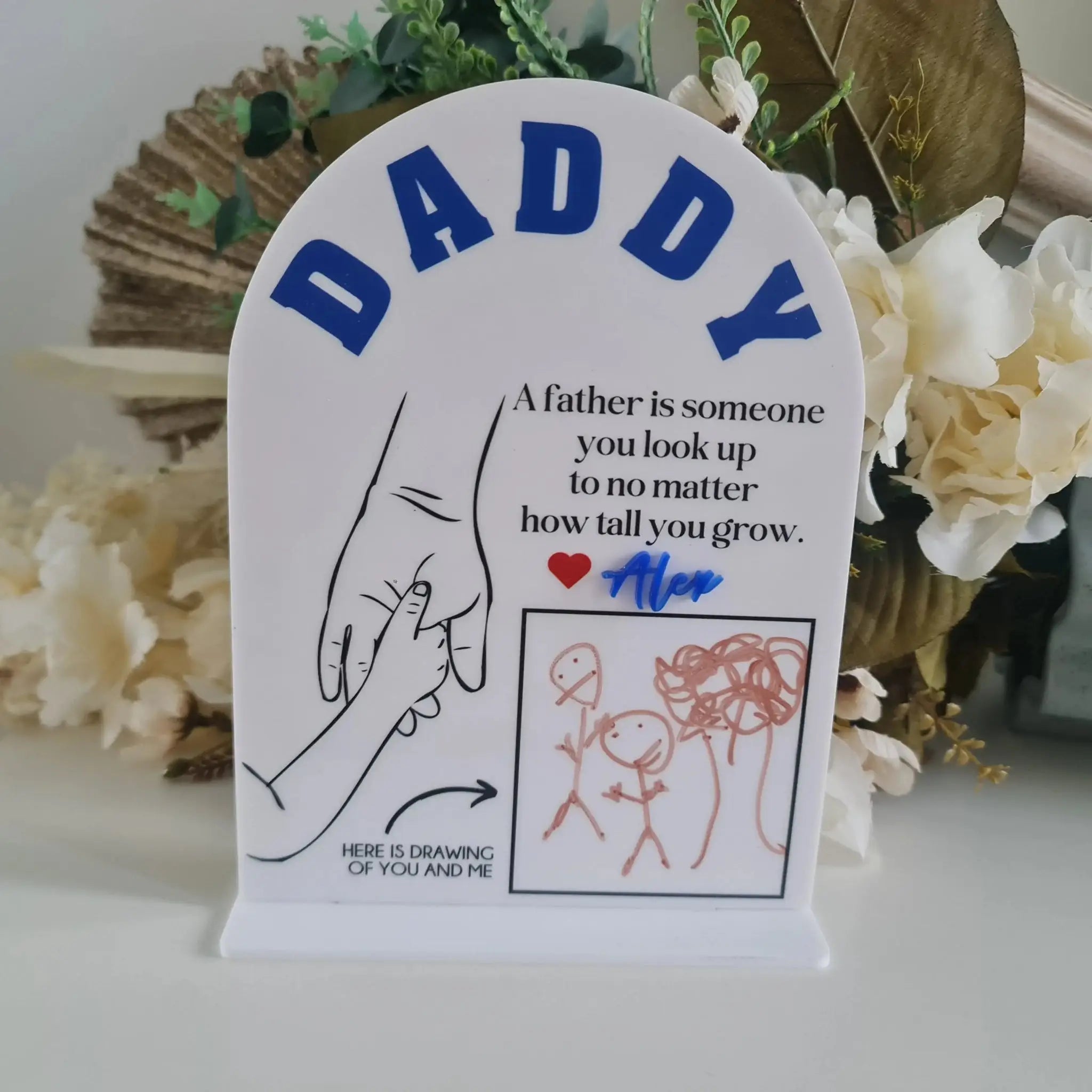 Custom Father’s Day Plaque – Desk or Wall Sign for Him Evermore Gifts & Favours