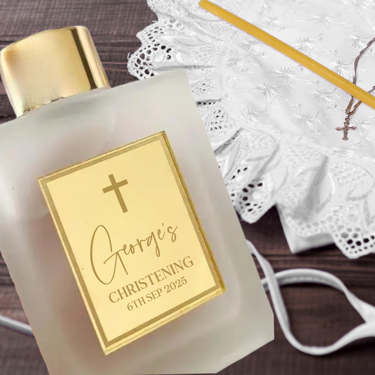 Laser Etched Baptism Bonbonniere Tags – Personalised Timber or Acrylic