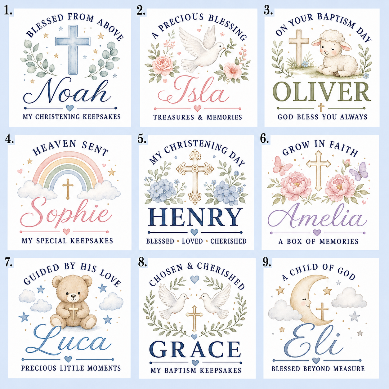 Christening Memory Box | Personalised Baptism Keepsake Box
