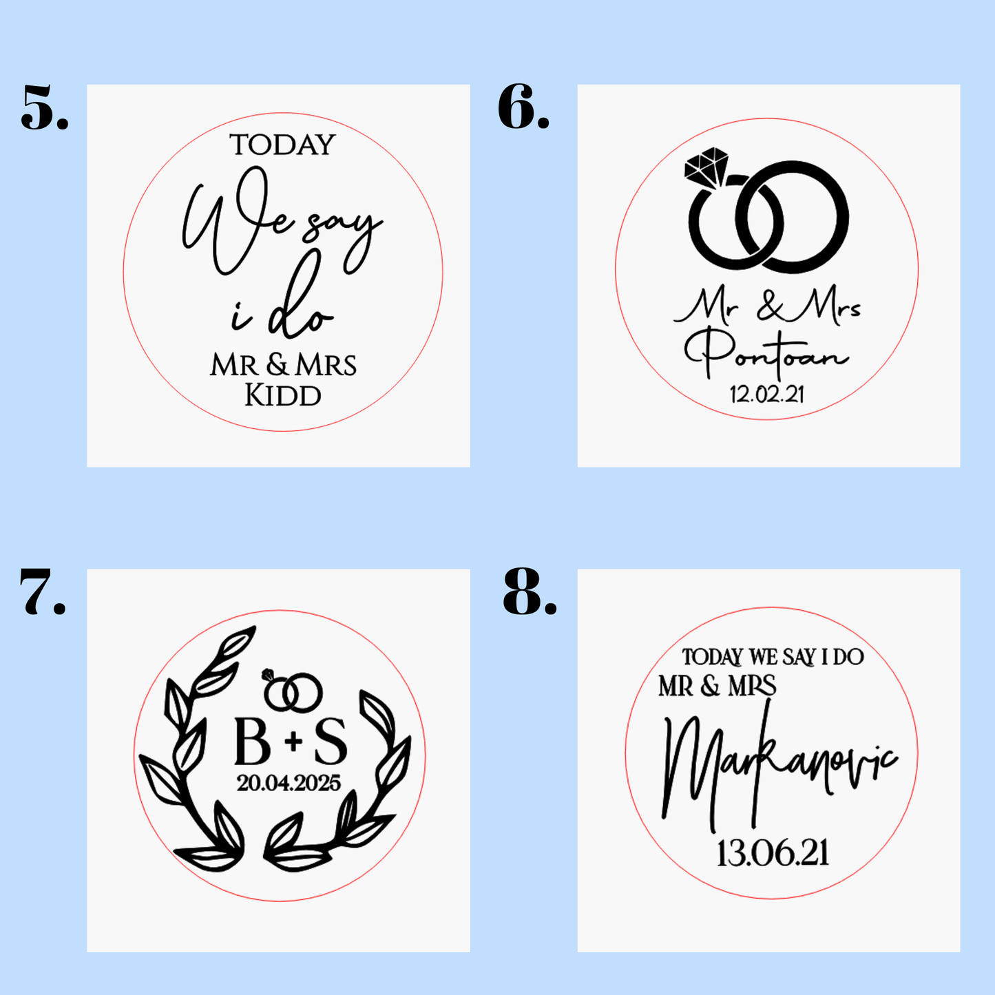 Wedding Ring Holder – UV Printed Box for Bride and Groom