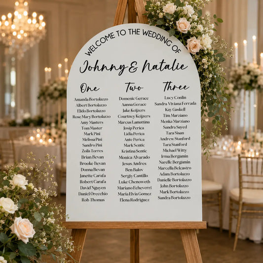 Custom Wedding Seating Plan Acrylic | Modern Seating Chart Board