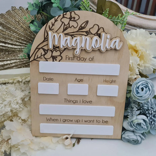 Laser Etched Back to School Board – Photo Day Prop Evermore Gifts & Favours