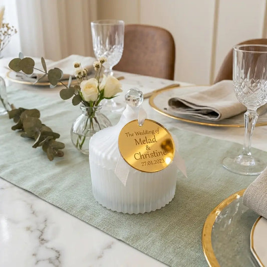 Personalised Favour Tags – Bonbonniere Labels in Multiple Shapes & Colours Evermore Gifts & Favours