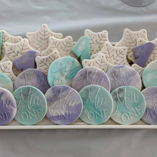 First Birthday Fondant Stamp – ‘One’ Cookie Debosser for Baby Party Treats