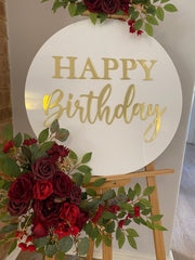 Double Layer Round Birthday Sign – Luxe Finish for Any Age