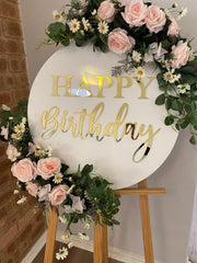 Happy Birthday Name Sign – Sleek & Customised for Events